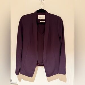 Like New Aritzia Babaton Deep Purple Blazer & Crop Top